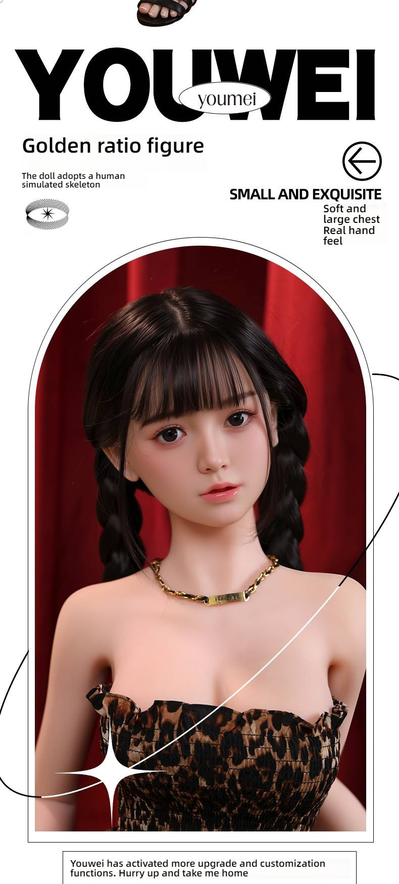 Cute and pure handsome man - Youwei (G055-Y30) physical doll (148 leather pattern silicone head transplant+sound+heating
