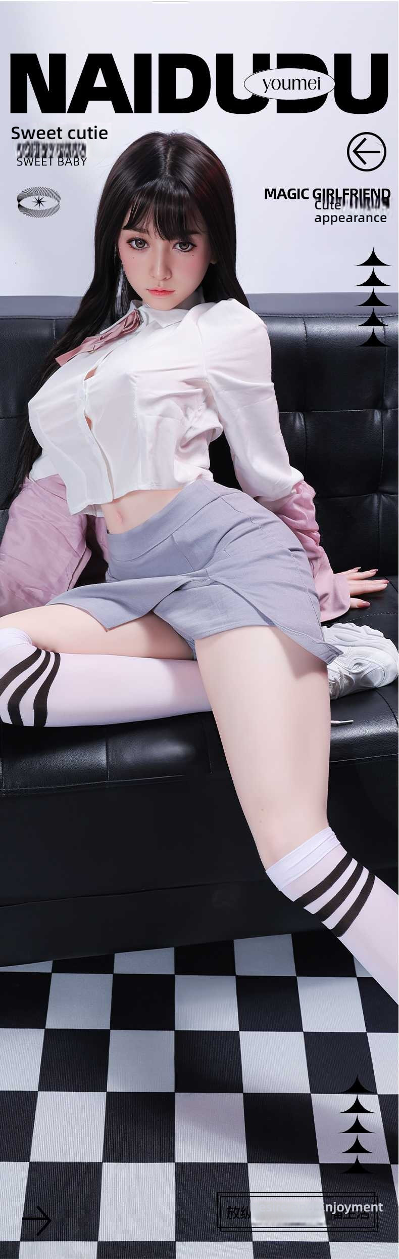 Fanghua Sunshine Girl - Luoning (G031) Solid Doll (158cm Silicone Head Hair Transplant+Oral Love+Private Clamping+Sound 