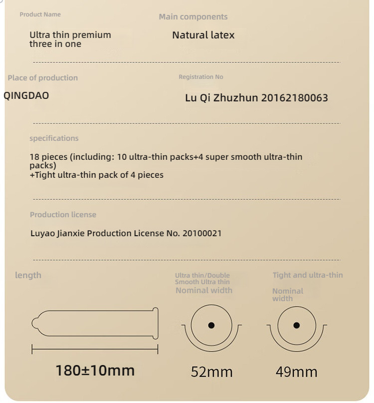 Durex Close Ultra Thin Series Ultra Thin Exclusive 3-in-1 18 pieces/box