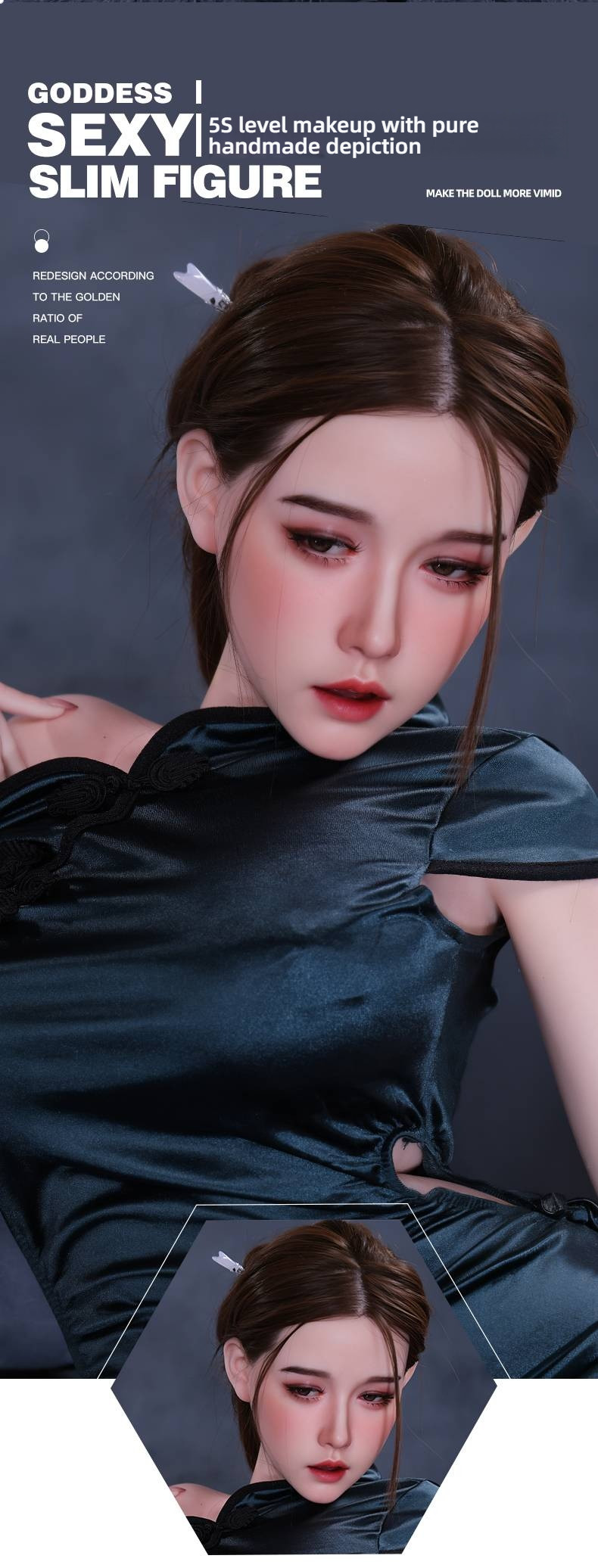 Physical Doll Faint Yellow Ermis Nianjiao (G023) (158cm Silicone Head Hair Transplant+Oral Love+Private Clamping+Sound P