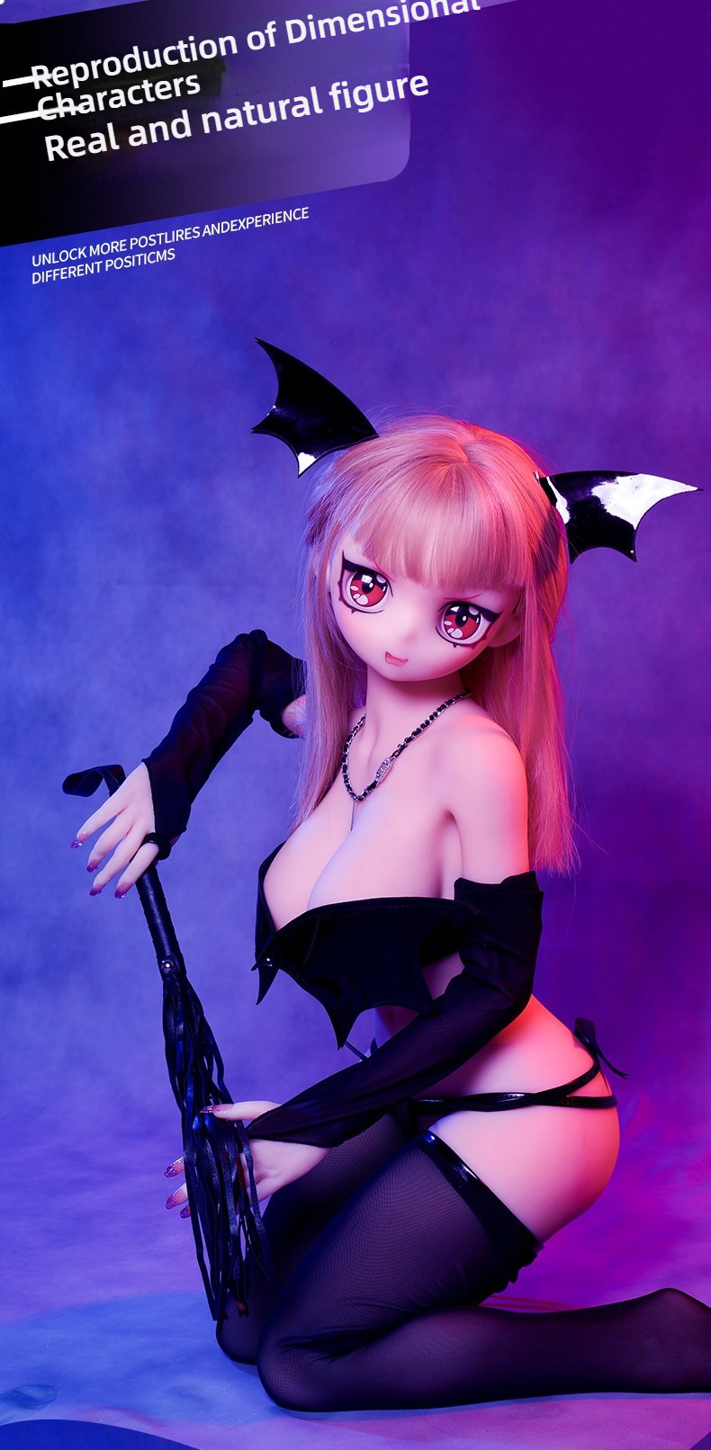Solid doll anime - Ziya (G093) full tpe skin texture new 110cm cartilage model (D2 light pink hair)
