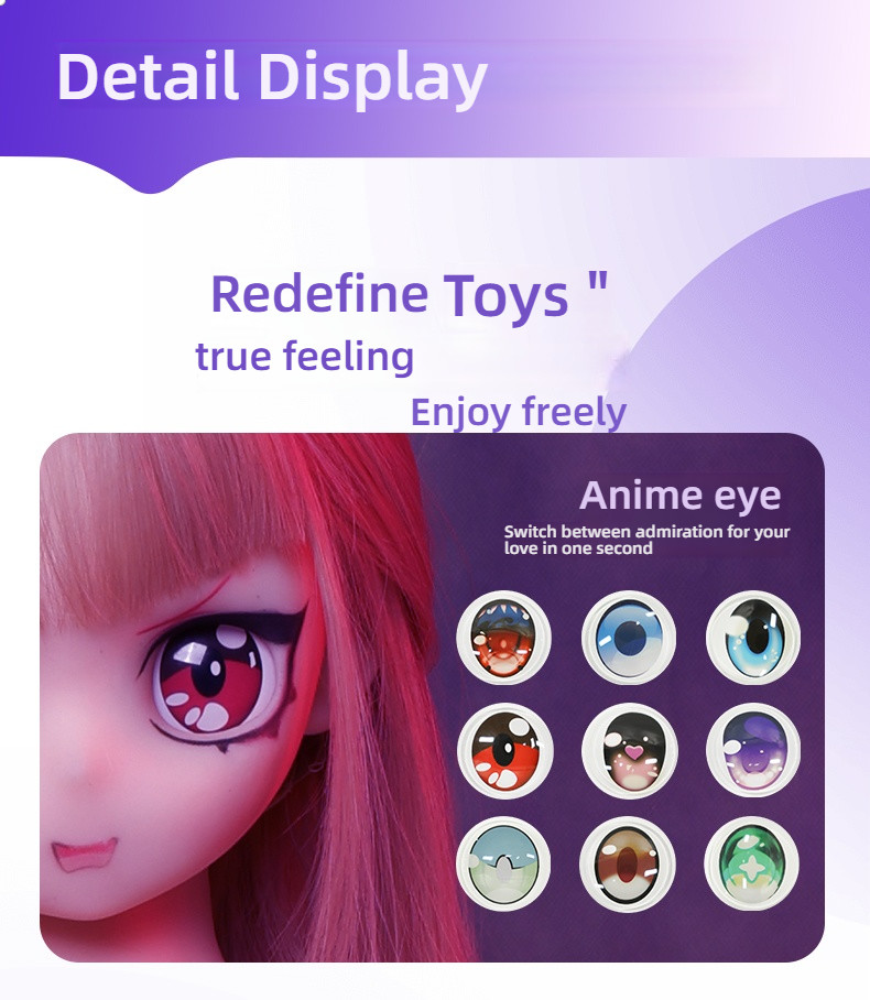 Solid doll anime - Ziya (G093) full tpe skin texture new 110cm cartilage model (D2 light pink hair)