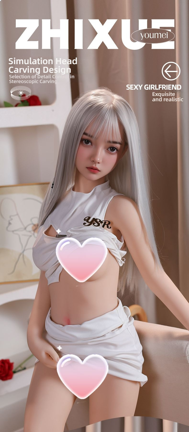 Solid Doll Pure Love Girl - Zhixue (G064-Y20) (148 Leather Pattern Silicone Head Hair Transplant+Sound+Heating)