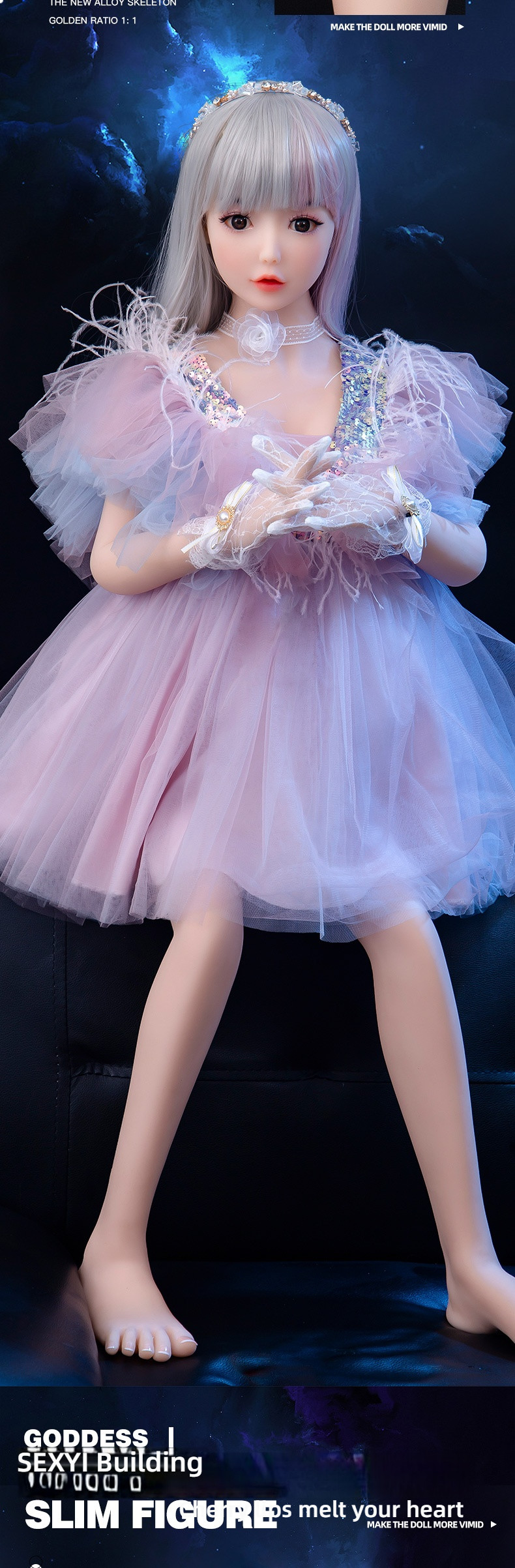 Cute little girl - Mengna (XT001 (size 6)) solid doll 125cm full TPE cartilage version+mouth love+voice+heating