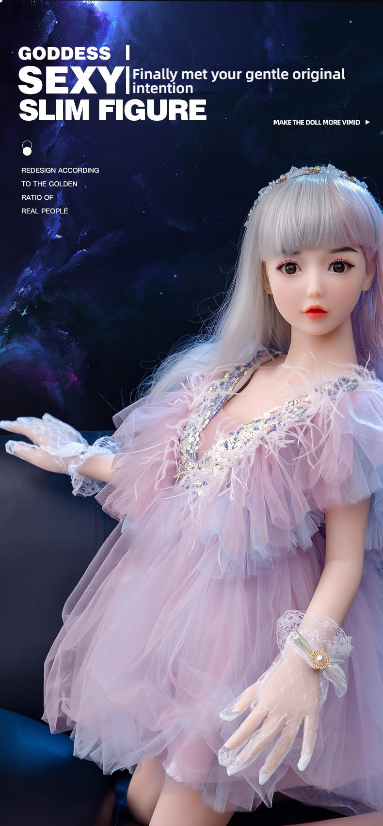 Cute little girl - Mengna (XT001 (size 6)) solid doll 125cm full TPE cartilage version+mouth love+voice+heating