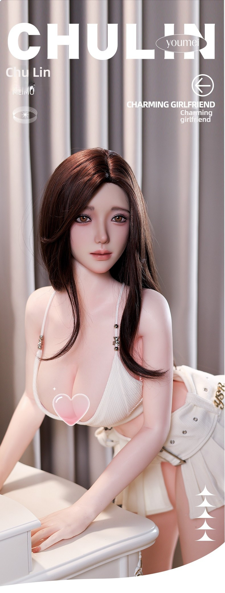 Enchanting Girlfriend - Chu Lin (G056-Y31) Solid Doll Silicone Head Hair Transplant+Oral Love+Oral Love Sucking+Vocaliza