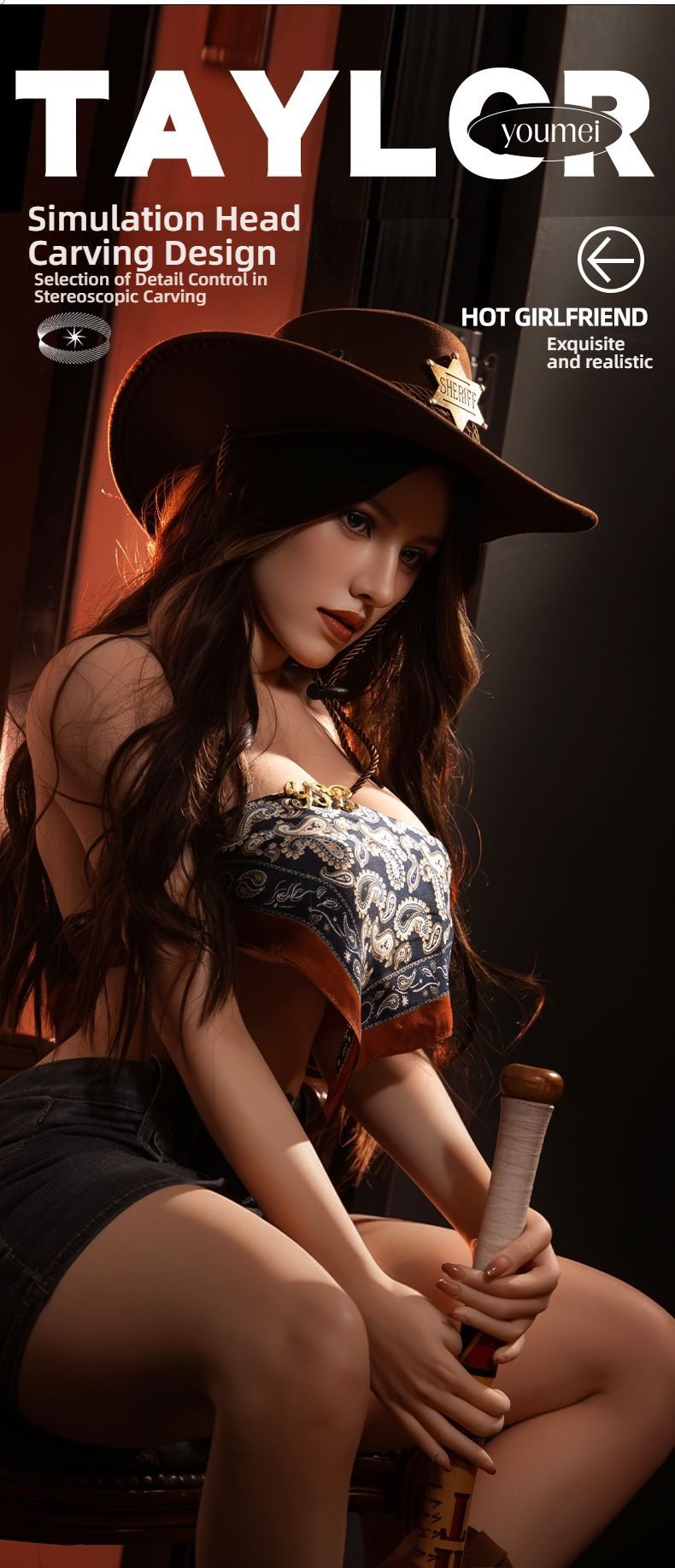 Hot Girlfriend - Taylor (G069-Y17) Solid Doll 158cm Silicone Head Hair Transplant+Voice+Heating
