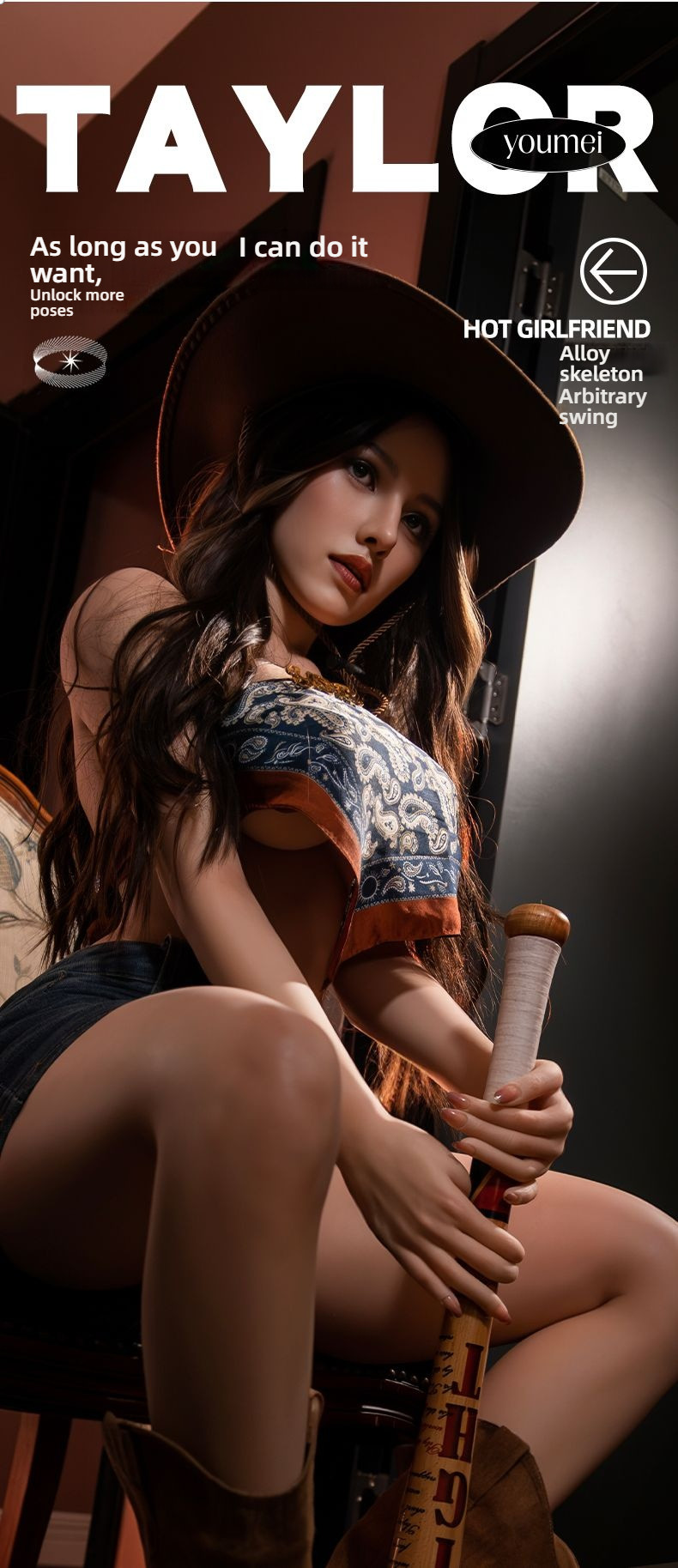 Hot Girlfriend - Taylor (G069-Y17) Solid Doll 158cm Silicone Head Hair Transplant+Voice+Heating