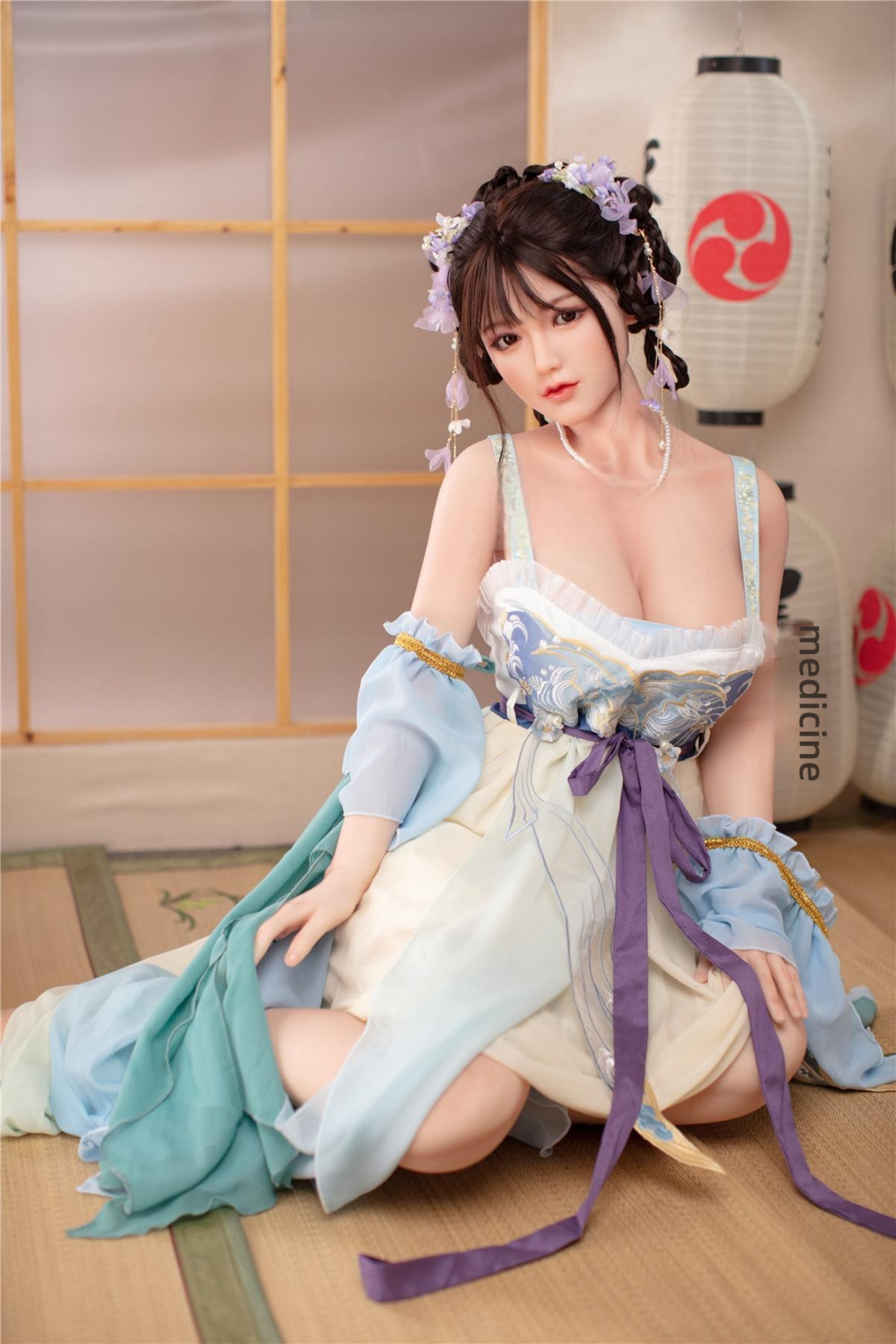 High end wax figure craftsmanship, solid doll collection album, premium silicone head+159cm+jelly chest+voice+wax figure