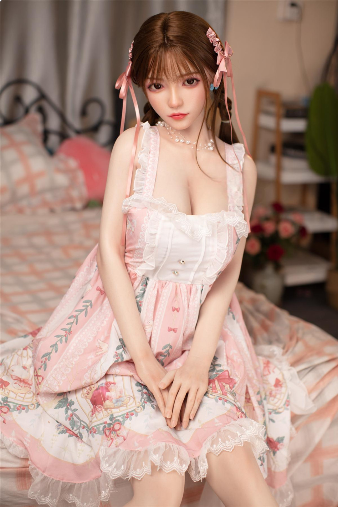 High end wax figure craftsmanship, solid doll collection album, premium silicone head+159cm+jelly chest+voice+wax figure