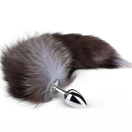 Mysterious Blue Fox Tail Metal Anal Plug