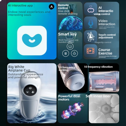 GALAKU Big White APP Interconnected/Sucking/Shocking Airplane Cup