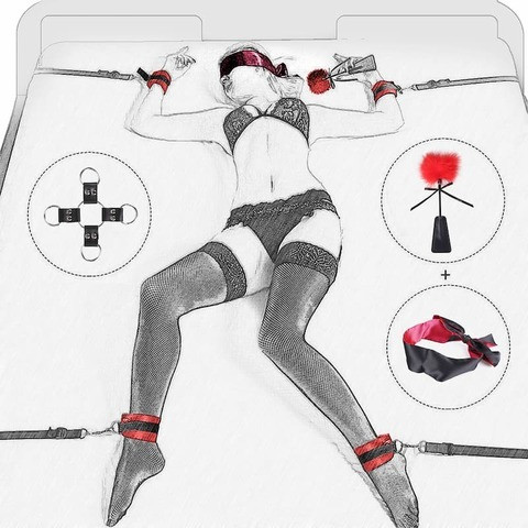 Love rope bed binding master SM bed bundle 4-piece set