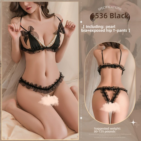 Feimu lace translucent pearl string decoration three-point style